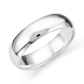 6MM 14k White Gold Plain Band-119-02095/P5237SWR6